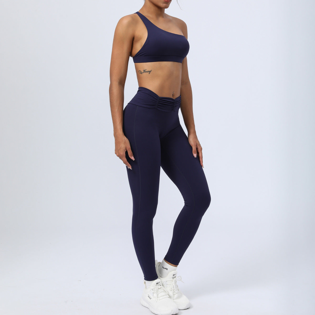 Women's Fitness Running Sports Pleated Yoga Clothes Suit