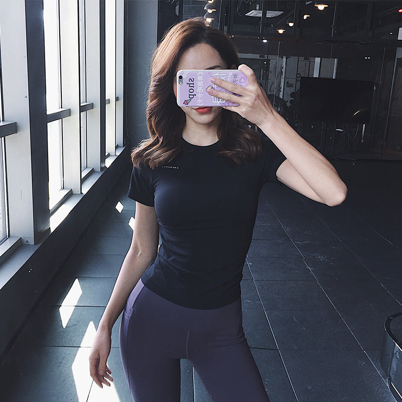 Quick-drying stretch gym T-shirt