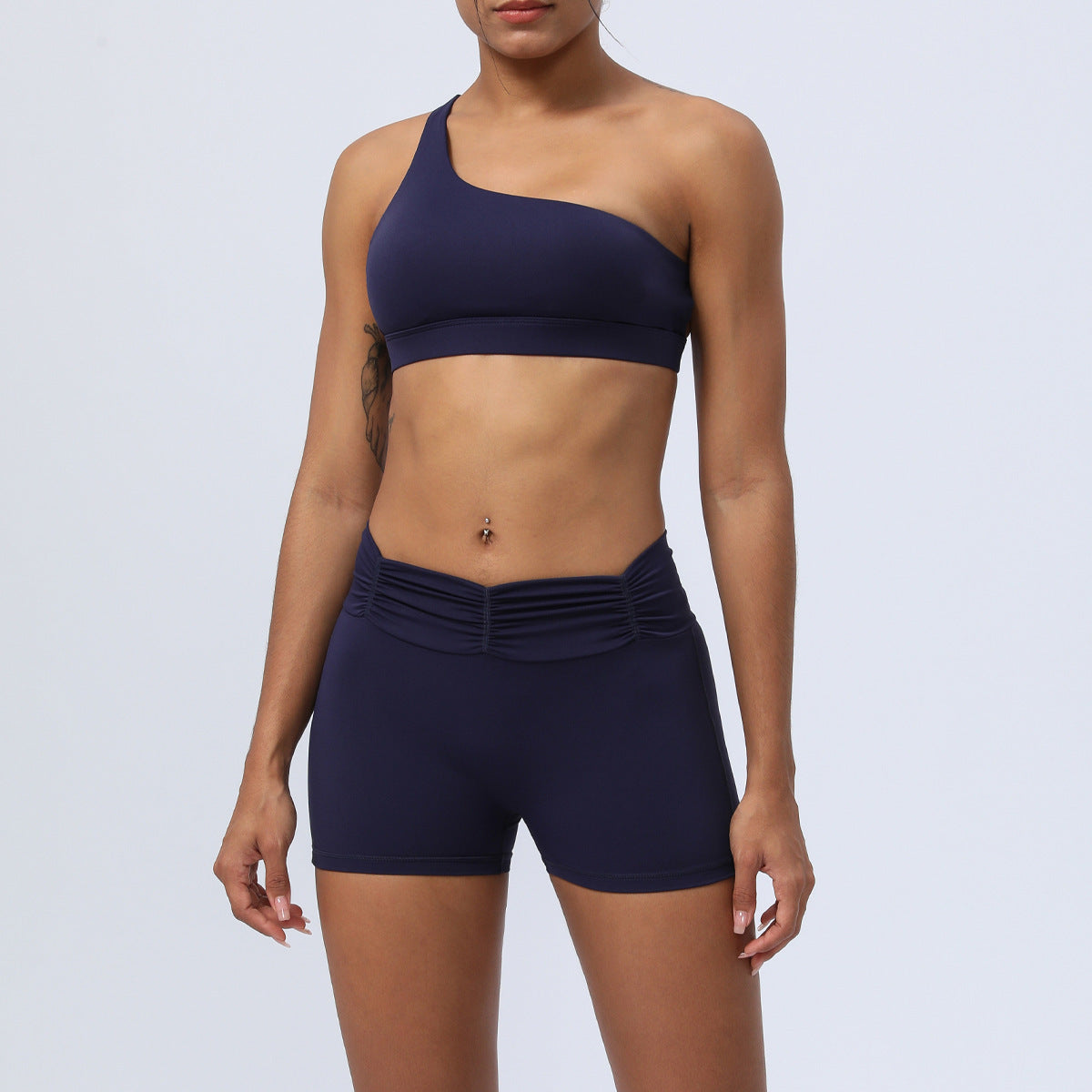Women's Fitness Running Sports Pleated Yoga Clothes Suit