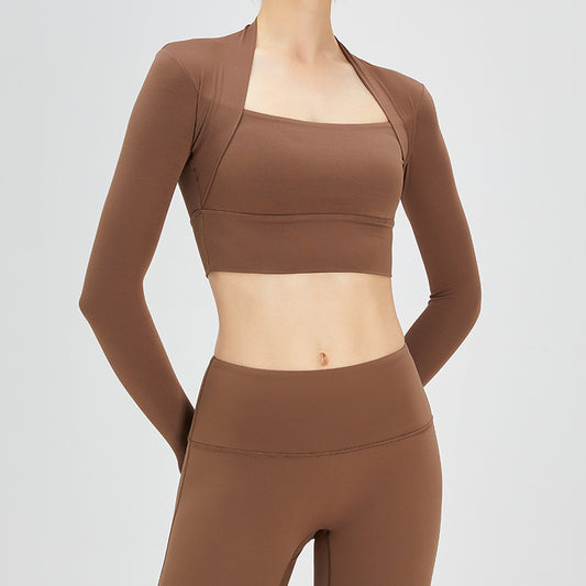 Yoga Clothes Long-sleeved Women's Lulu Sports Top Running Fitness Clothes